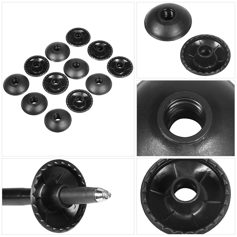 Fishlor 12PCS Black Trekking Pole Accessories - Round Snow Ski Mud Baskets for Hiking Sticks & Walking Poles | Perfect for Mountain Climbing, Winter Hiking & Outdoor Adventures