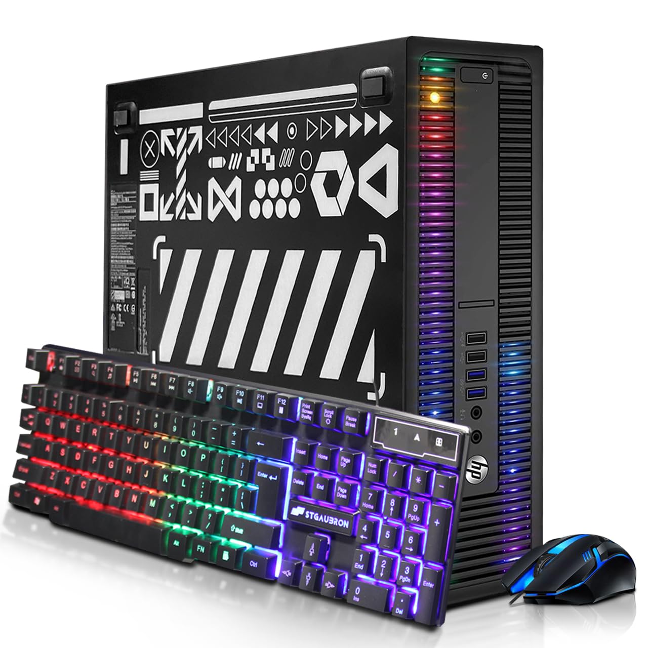 HP RGB Gaming PC - Intel i5-6500, GTX 750 Ti 4G, 16GB DDR4 for Esports & Streaming