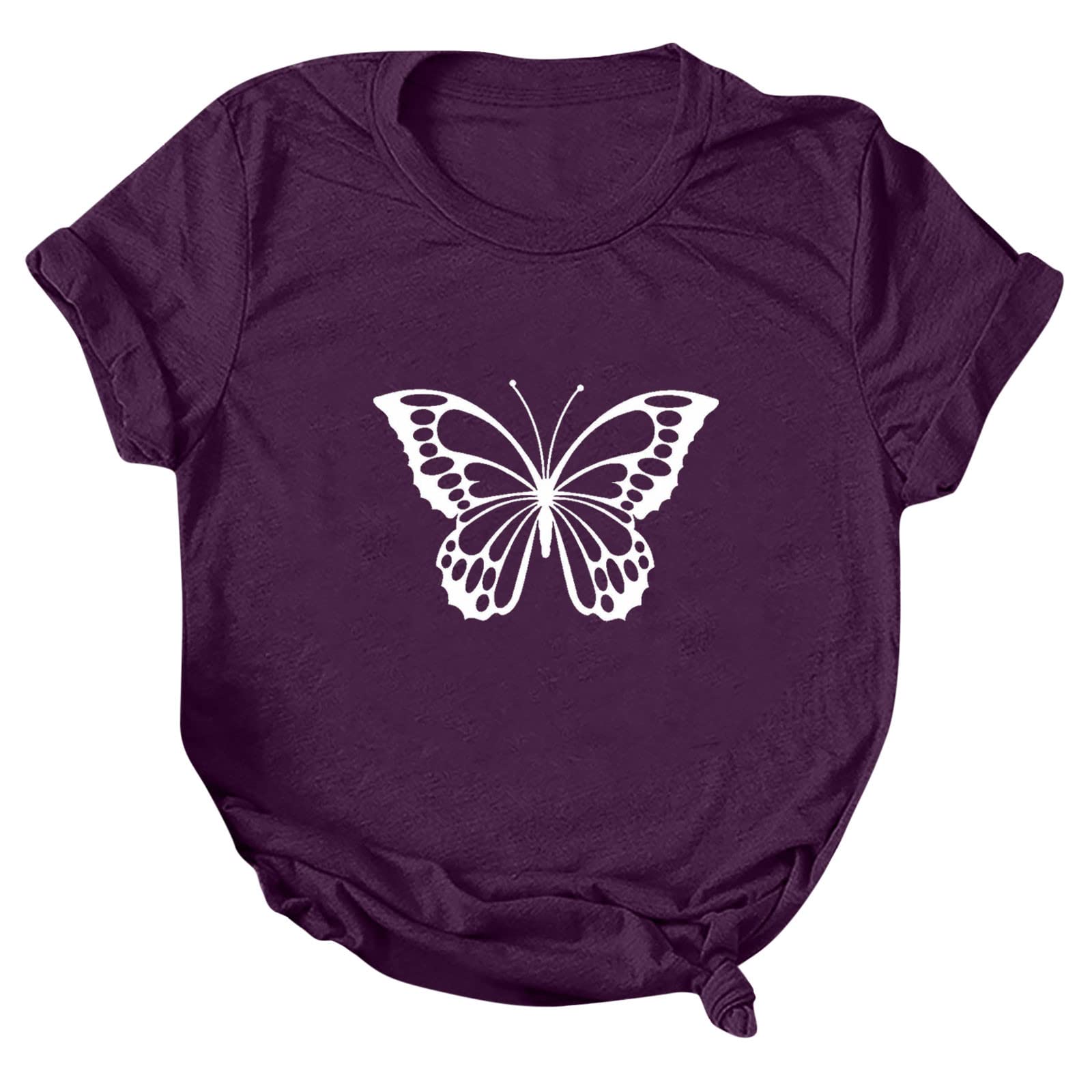 Women's Short Sleeve Graphic T-Shirt - Dandelion Print Crewneck Casual Top for Summer | Perfect for Outdoor Activities, Beach Trips, and Everyday Wear