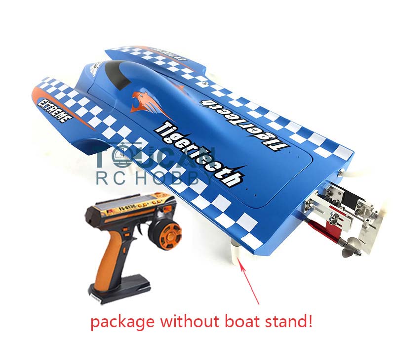 E22 Fiber Glass Electric Racing RTT RC Boat - 75km/h High Speed with Motor, Servo, ESC, Battery & Transmitter (570×275×120mm) - Perfect for Lakes, Ponds & RC Racing Competitions