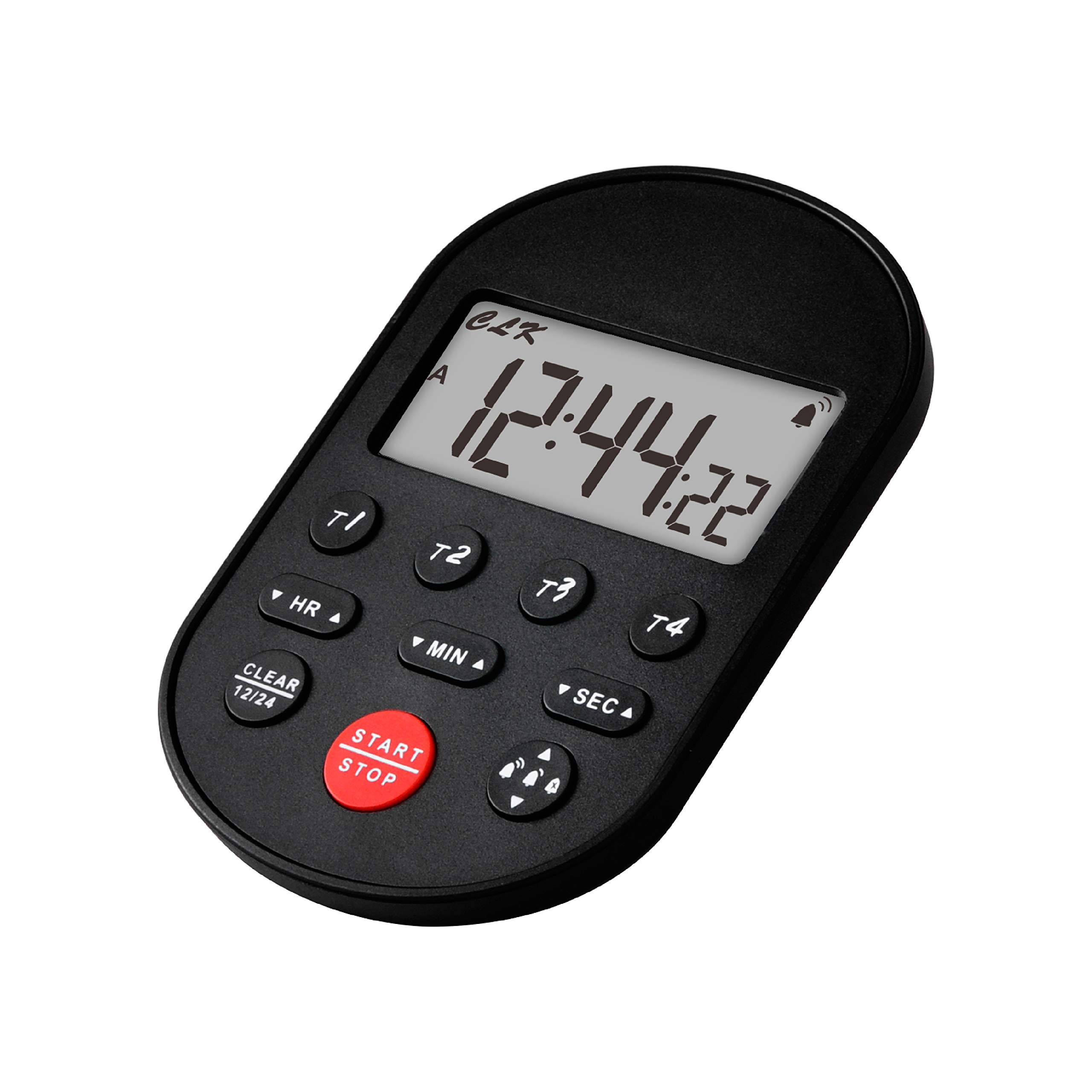Runleader Digital Table-Top Timer - 4 Group Count Up/Down Kitchen Timer with Large LCD Display, Loud Alarm - Perfect for Cooking, Baking, Office Work & Sports Games