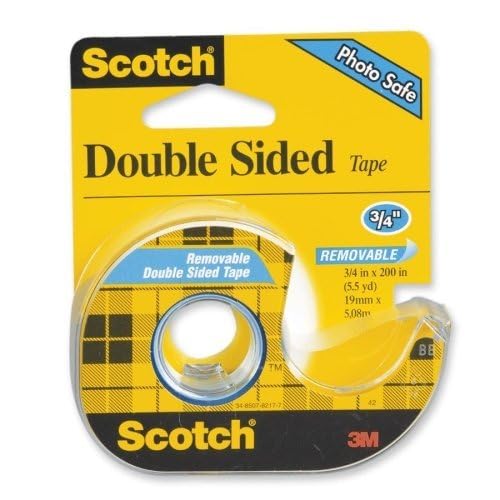 3M Scotch Double-Sided Photo Safe Tape - 25 Pack, Removable Transparent Adhesive (3/4