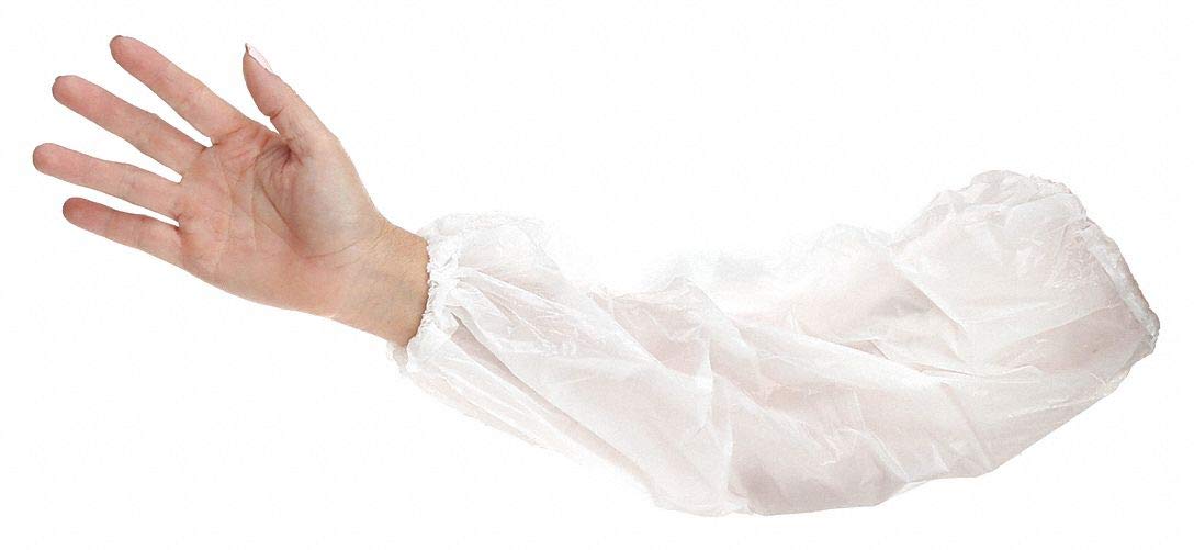 2000 Pack Disposable White Sleeves 18 Inches Long - Perfect for Food Service, Medical Use & Industrial Protection