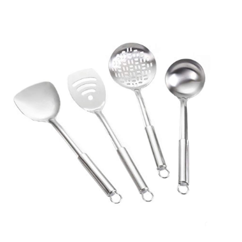 Premium Stainless Steel Spatula Spoon with Long Handle - Durable Kitchen Utensil for Cooking, Flipping, Stirring - Perfect for Sauteing Vegetables, Frying Eggs, and Serving Pasta