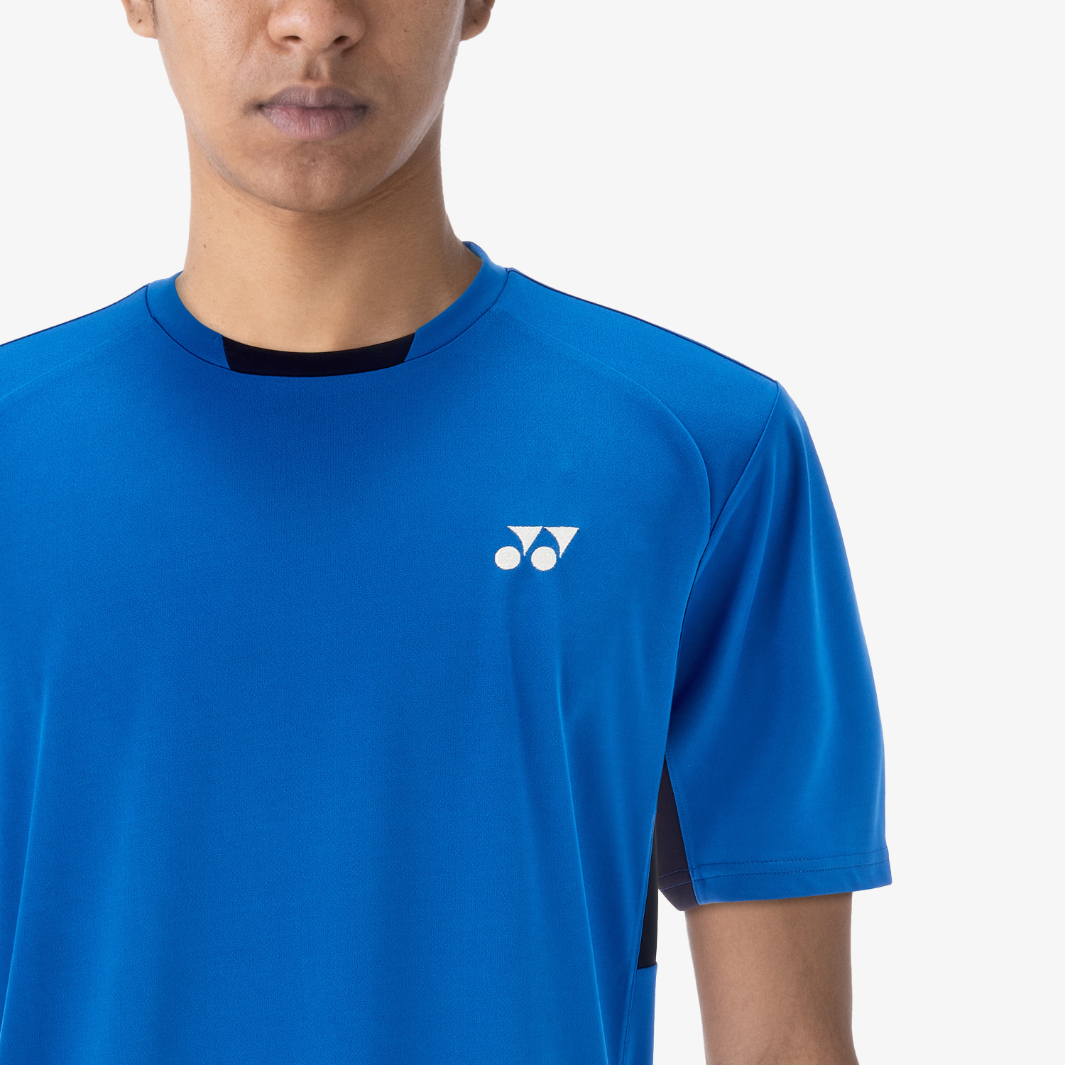 Yonex Men's Tennis Shirt 10810 - Moisture Wicking Performance Top in Blast Blue for Competitive Matches & Training