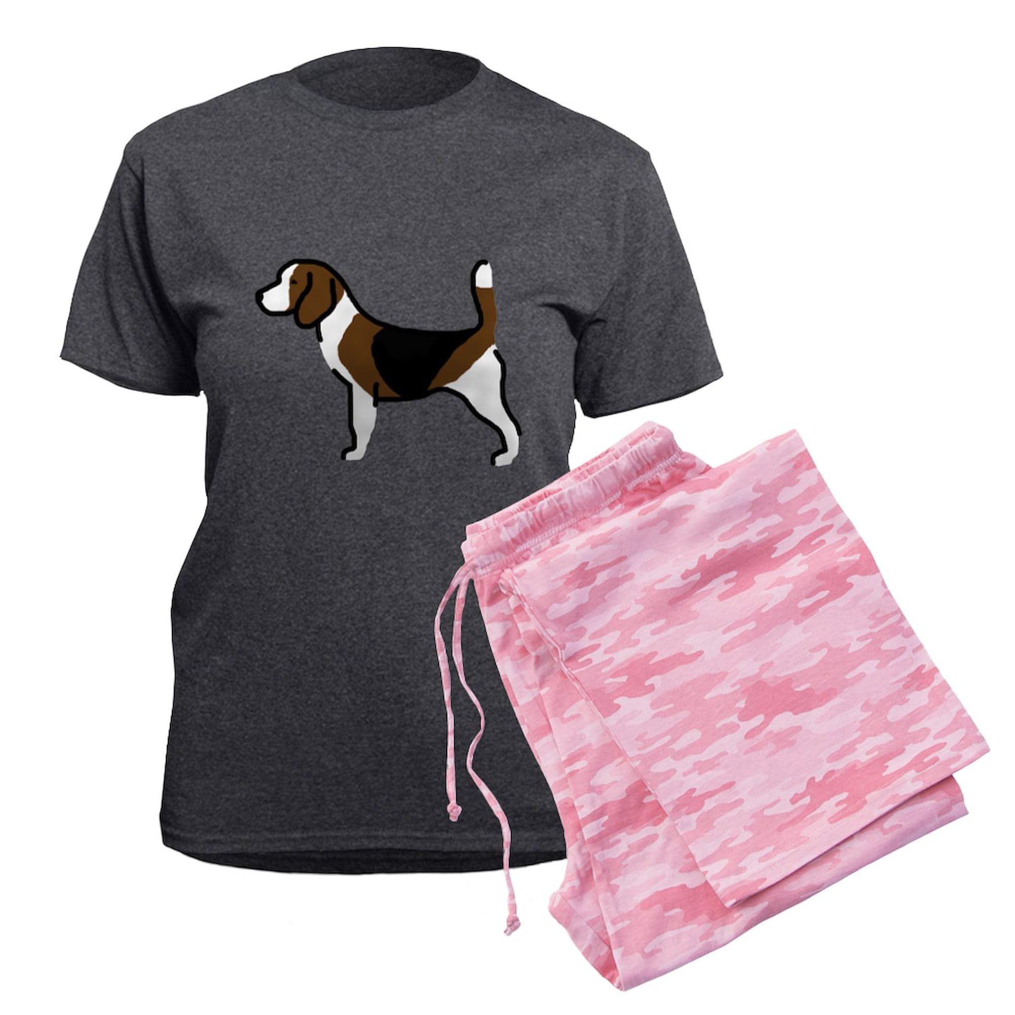 Beagle Pajamas for Women - Cozy Charcoal Sleepwear Set with Cute Dog Design | Perfect for Lounging, Sleepovers & Gifts