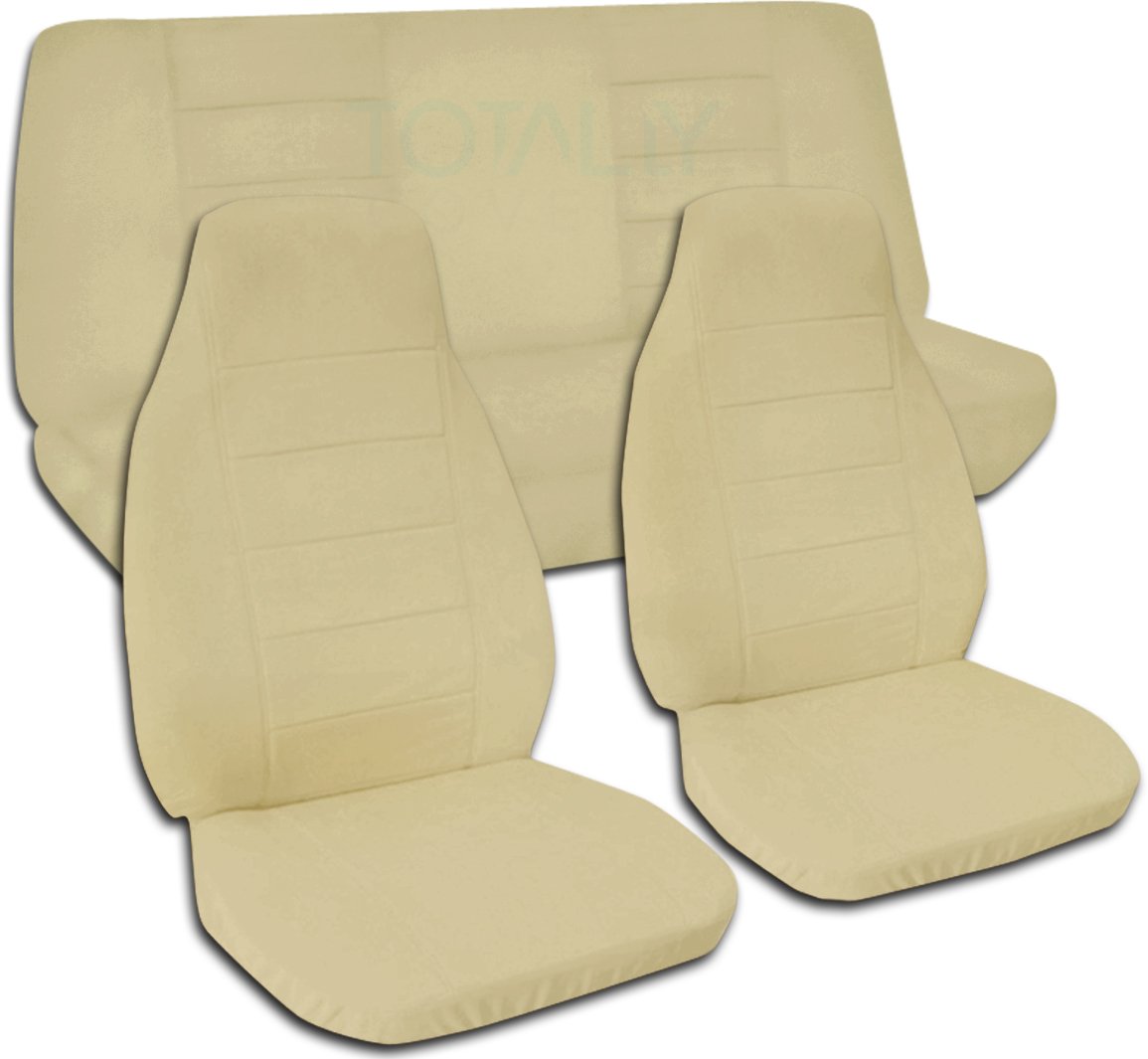 Premium Solid Color Car Seat Covers - Sand Beige - Universal Fit for Cars, Trucks, Vans, RVs & SUVs (22 Color Options) | Durable Protection for Daily Commute, Road Trips & Family Travel