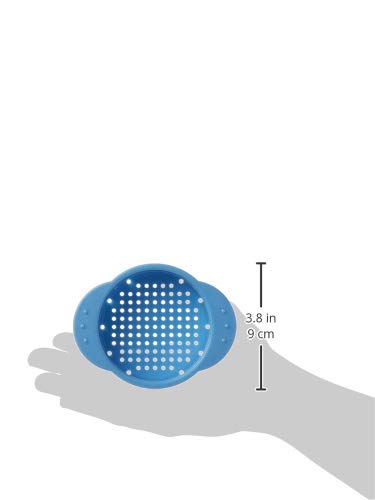 Prepworks by Progressive Can Colander - Stainless Steel Can Strainer for Vegetables, Fruits & Tuna - Mess-Free Draining Tool for Canned Foods - Perfect for Kitchen, Camping & Meal Prep (Teal/Blue)