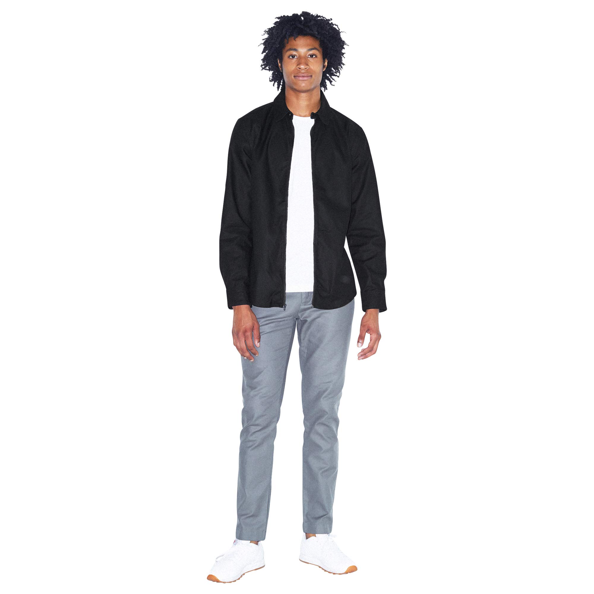 Premium American Apparel Men's Twill Tab Collar Long Sleeve Button-Down Shirt | Classic Business Casual & Office Wear | Formal & Smart Casual Outfits