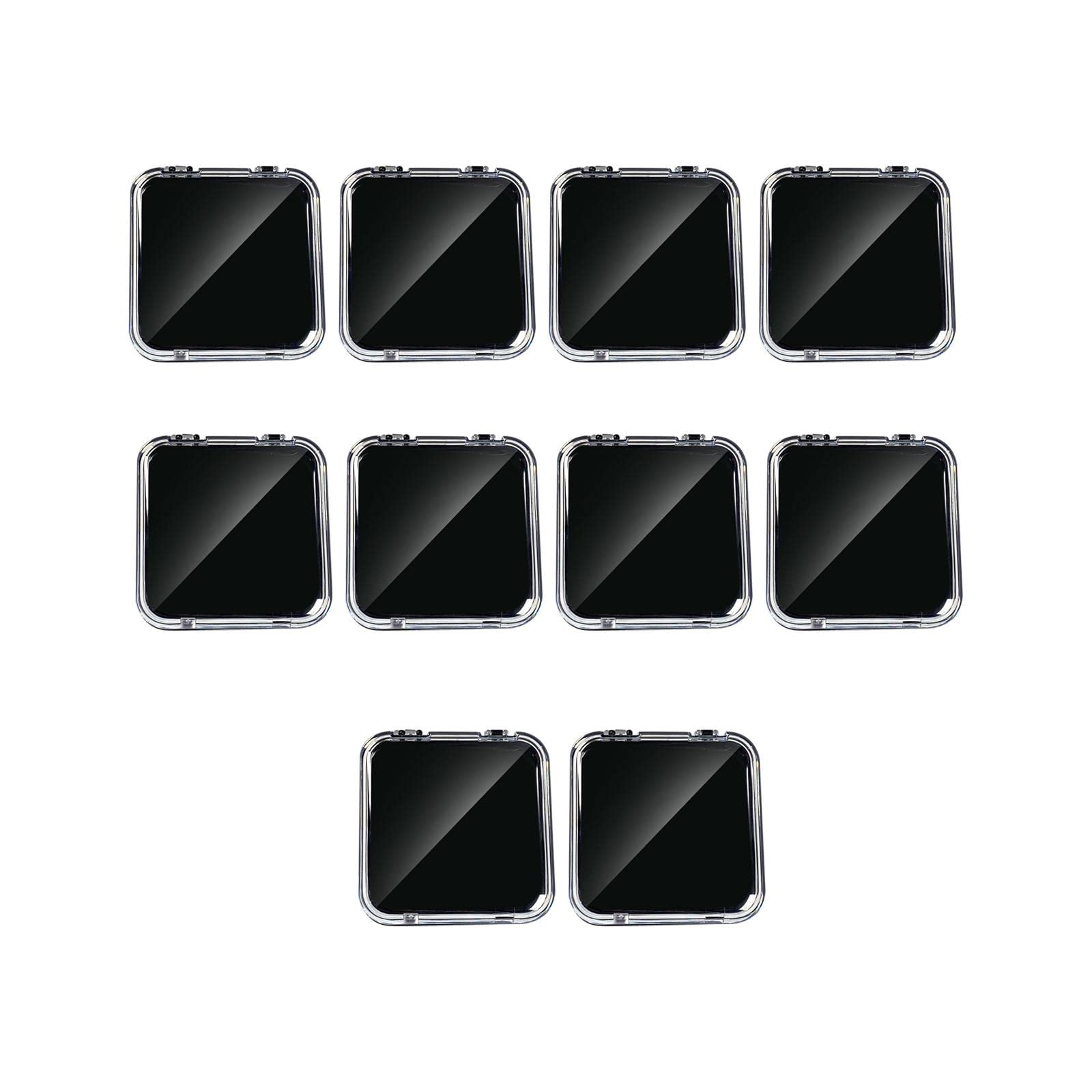 THE STYLE SUTRA® 10-Piece Black Press-On Nail Storage Box Set - Small Nail Organizer for Salon & Home - Nail Art Decorations & Manicure Accessories Kit - Perfect for Travel, Gifts & Professional Use