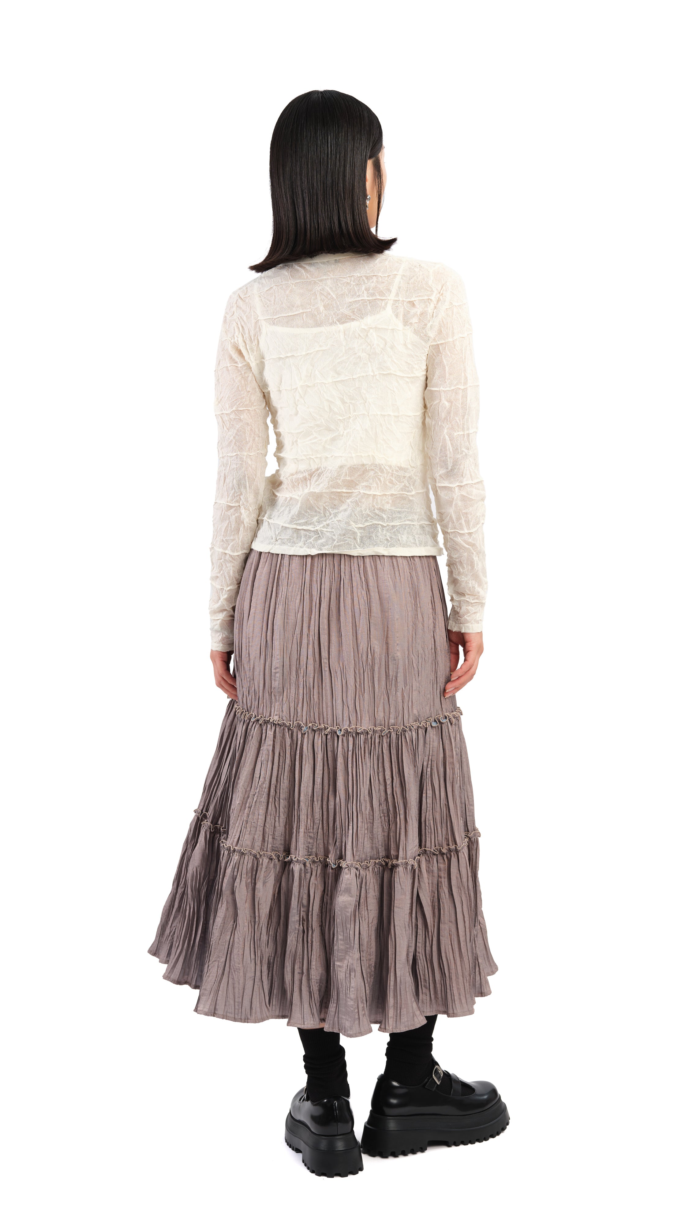 Stylish Pleated Skirt for Women - Trendy A-Line Midi Skirt with Elastic Waist | Perfect for Office, Party & Casual Outfits