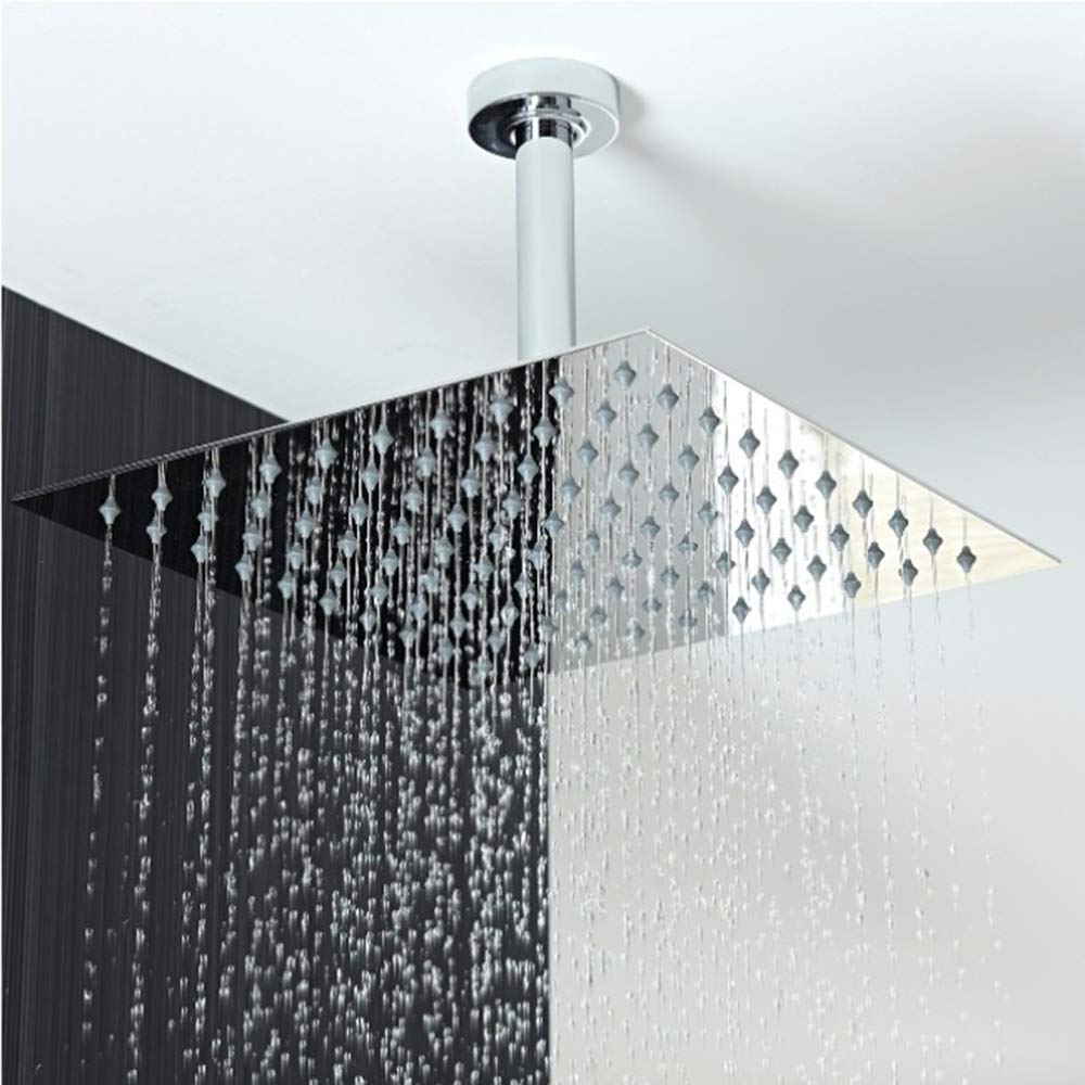 Juno Luxury 4-Jet Body Massage Shower System with Rainfall Shower Head & Handheld Shower - Adjustable Stainless Steel Shower Set with 5-Year Warranty (8-Inch Gold Tone) - Perfect for Spa-Like Relaxation at Home