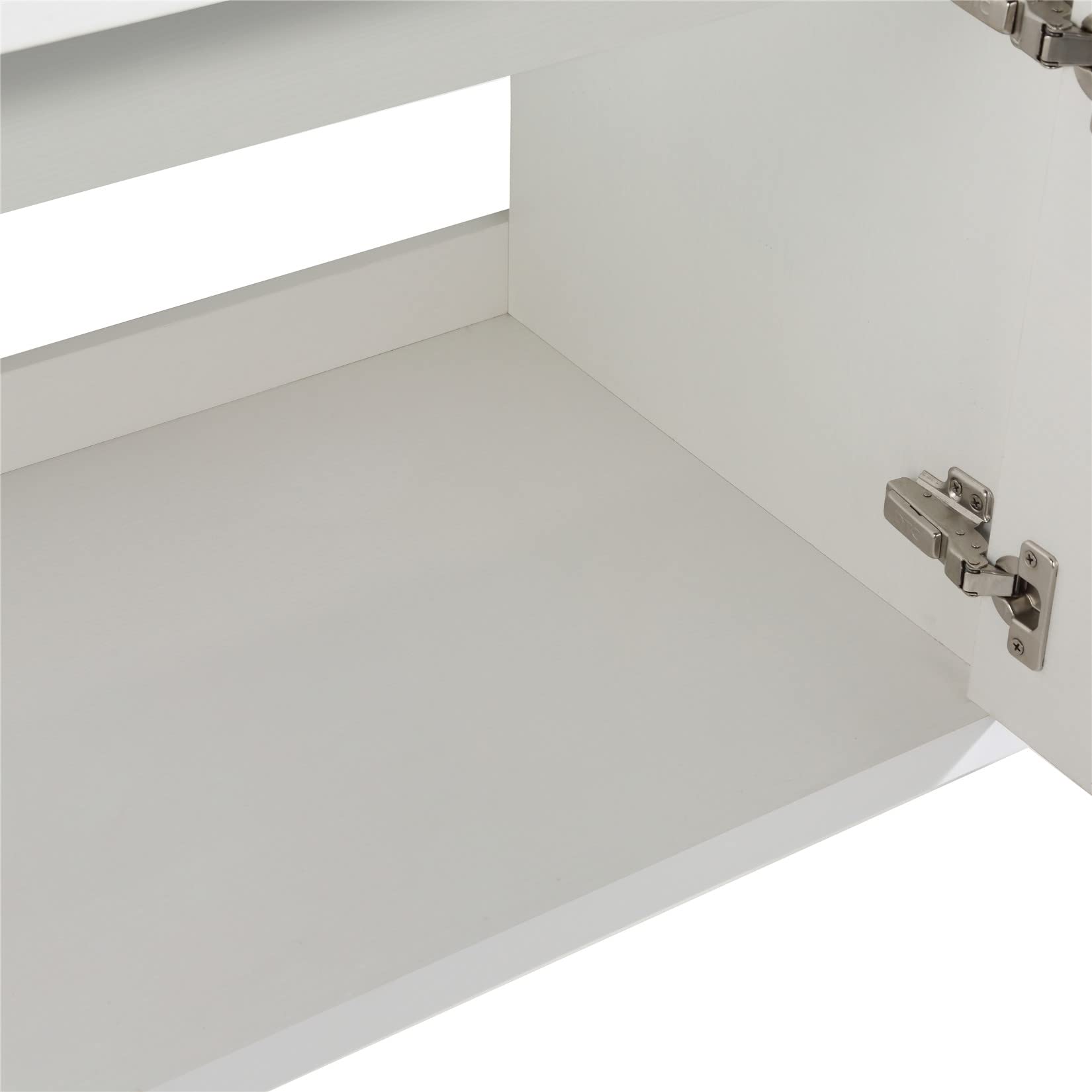 Modern 18-Inch Wall Mounted Bathroom Vanity Set with Sink & Storage Cabinet - White Wood Hanging Vanity with Resin Basin for Small Spaces | Perfect for Apartments, Powder Rooms & Compact Bathrooms