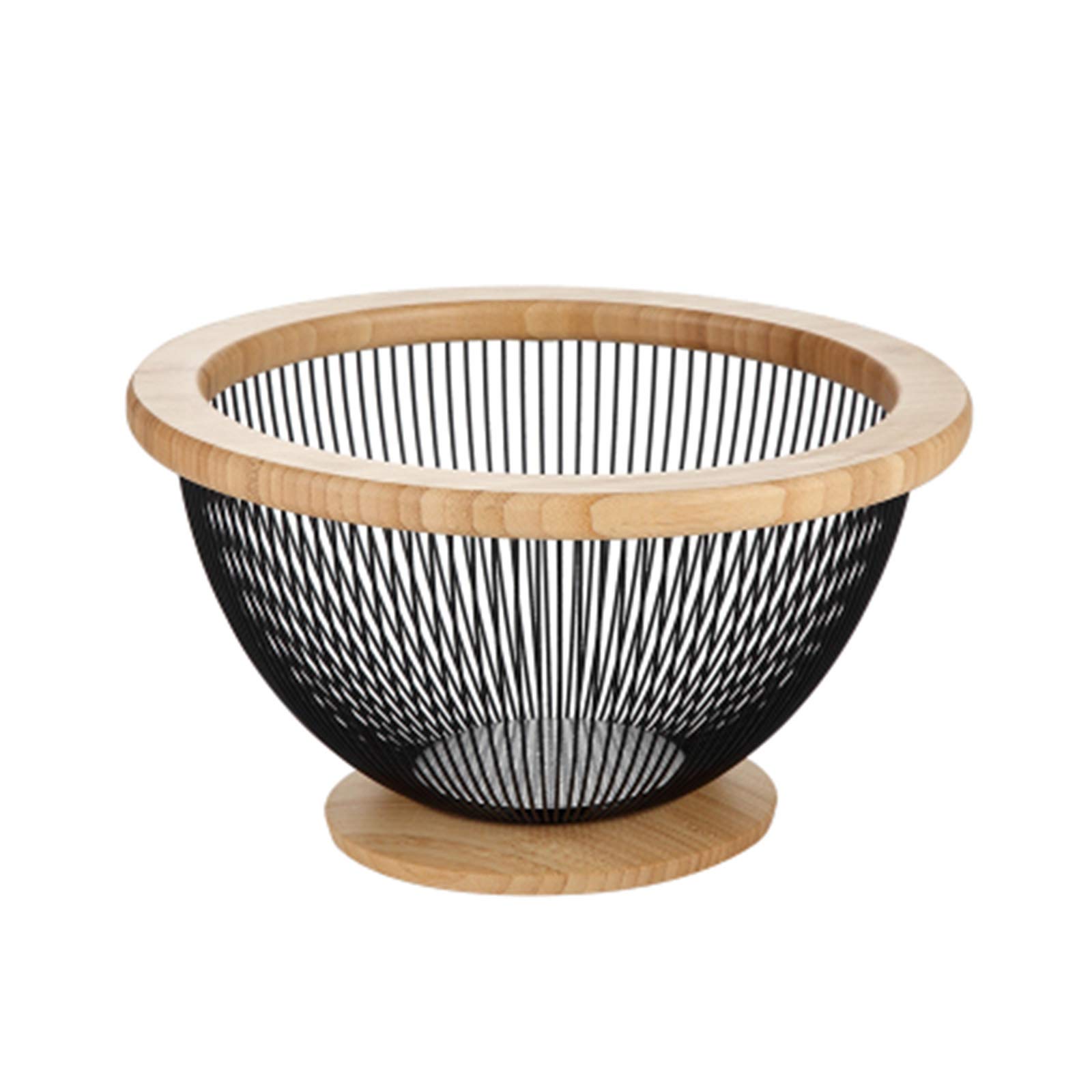 CHUNGEBS Decorative Wire Fruit Bowl - Metal Candy Dish Holder for Kitchen Counter, Dining Table & Office - Storage for Vegetables, Snacks & More - Beige - Perfect for Parties, Home Decor & Kitchen Organization