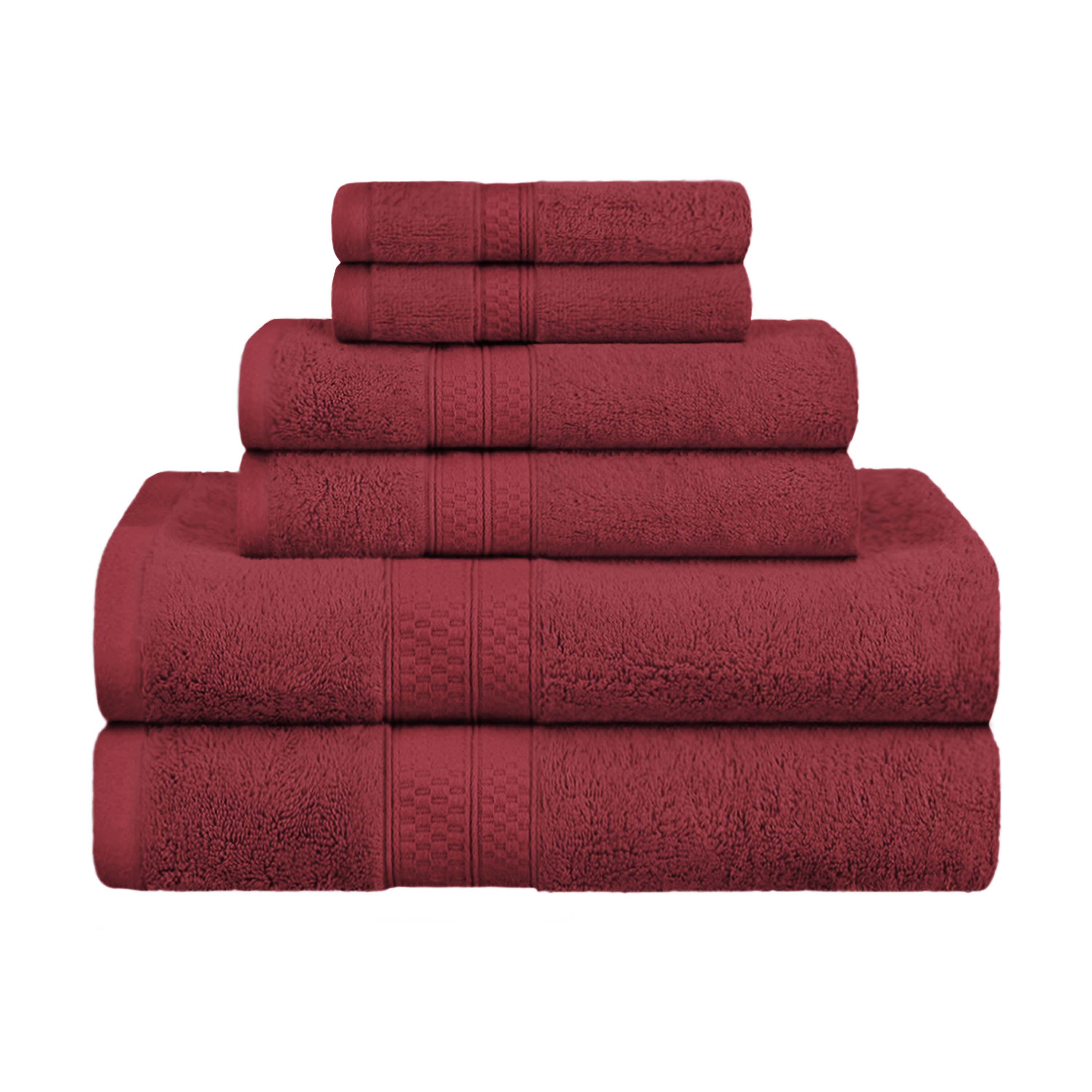 Ultra Soft Rayon Bamboo Cotton Blend 6-Piece Towel Set | Bath, Beach & Spa Luxury Towels | Eco-Friendly & Absorbent