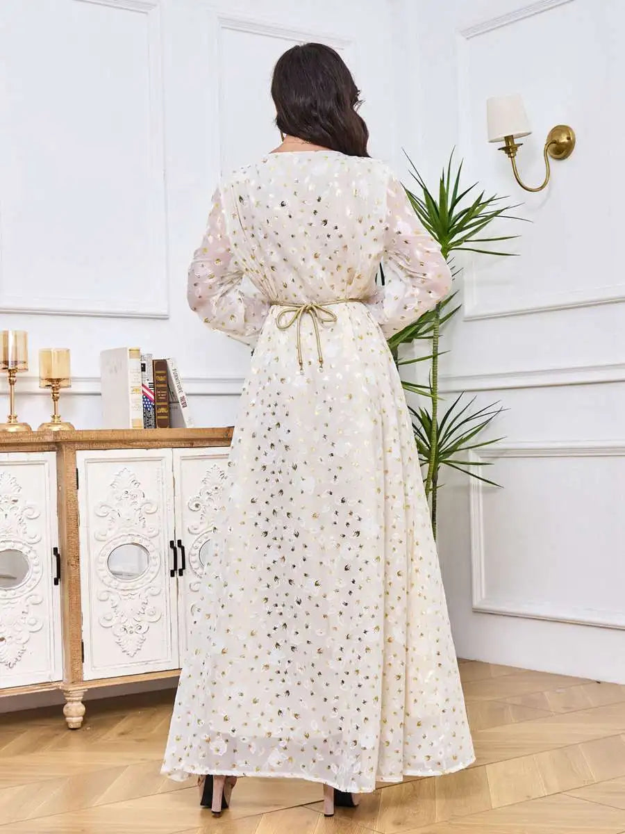 Elegant Moroccan Muslim Eid Dress - Women's Embroidered Caftan Kaftan for Special Occasions | Perfect for Eid Celebrations, Weddings & Festive Gatherings