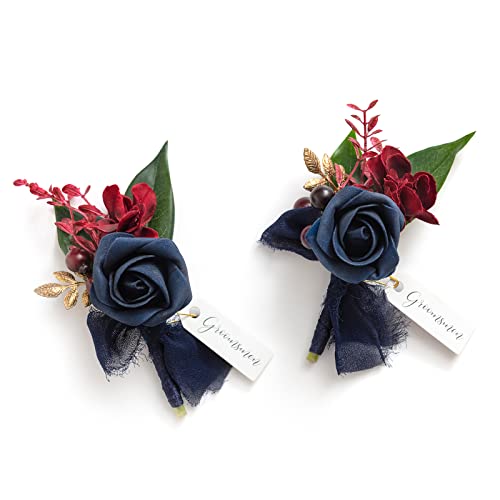 Blu-navy Blue & Burgundy