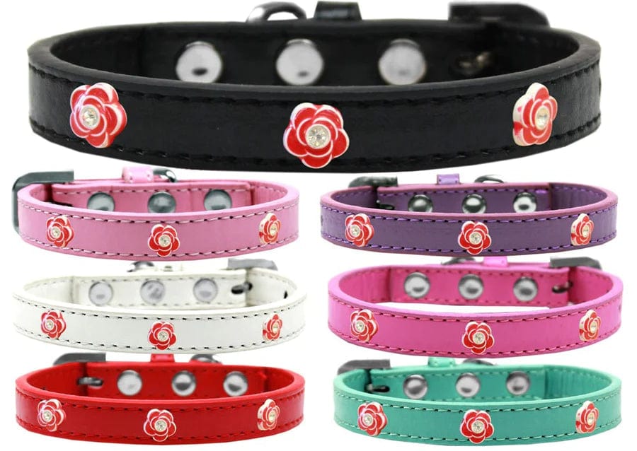 Flower Power Dog Collar - Adjustable Pet Collar with Floral Design for Small & Medium Dogs - Perfect for Walks, Training & Fashion Accessories