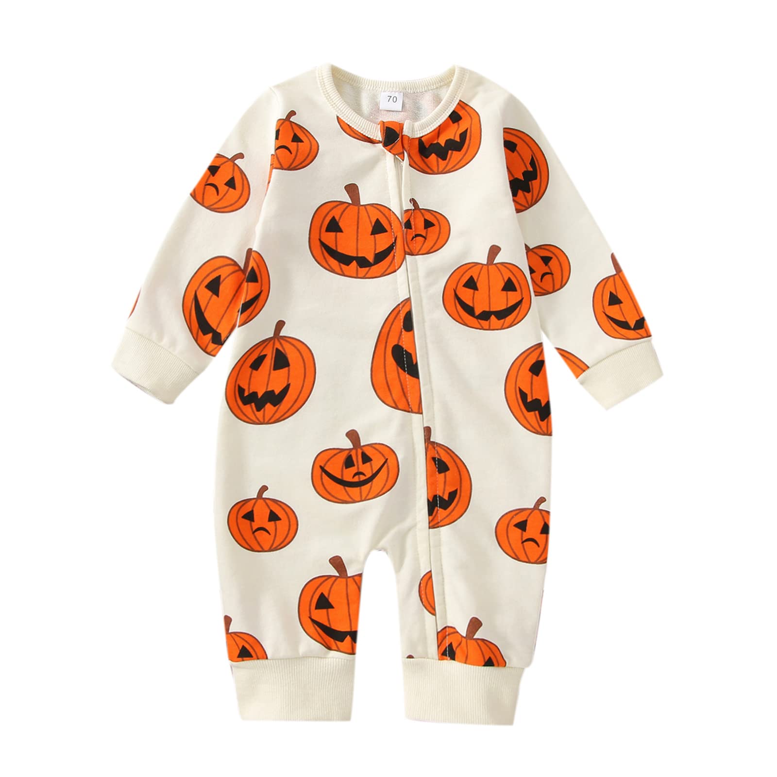 Adorable Halloween Baby Romper Jumpsuit - Pumpkin Costume for Boys & Girls | Family Matching Outfit for Trick-or-Treating & Photo Shoots
