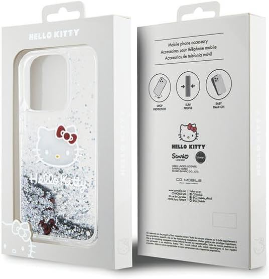 Hello Kitty Liquid Glitter Phone Case for iPhone 15 Pro 6.1