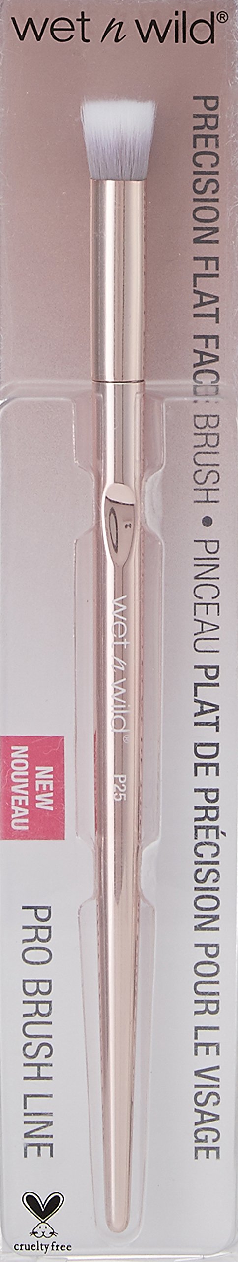 Wet n Wild Proline Makeup Brush - Precision Flat Face Brush for Liquid, Cream & Powder Cosmetics (7g) | Perfect for Foundation, Contouring & Blending | Professional Makeup Artist Essential