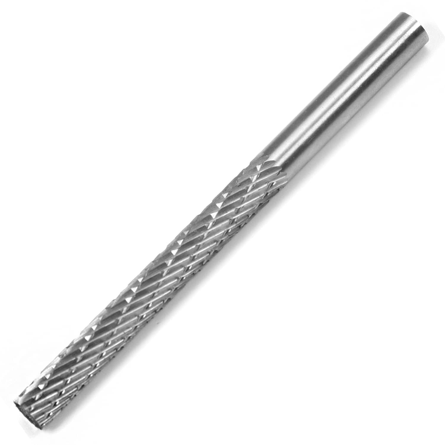 Utoolmart HSS Rotary Files - 6mm Shank Double Cut Cylinder Rotary Burrs for Die Grinder, Wood & Soft Metal Carving, Polishing & Model Engineering (1PC) - Perfect for DIY Crafts, Jewelry Making & Automotive Repair