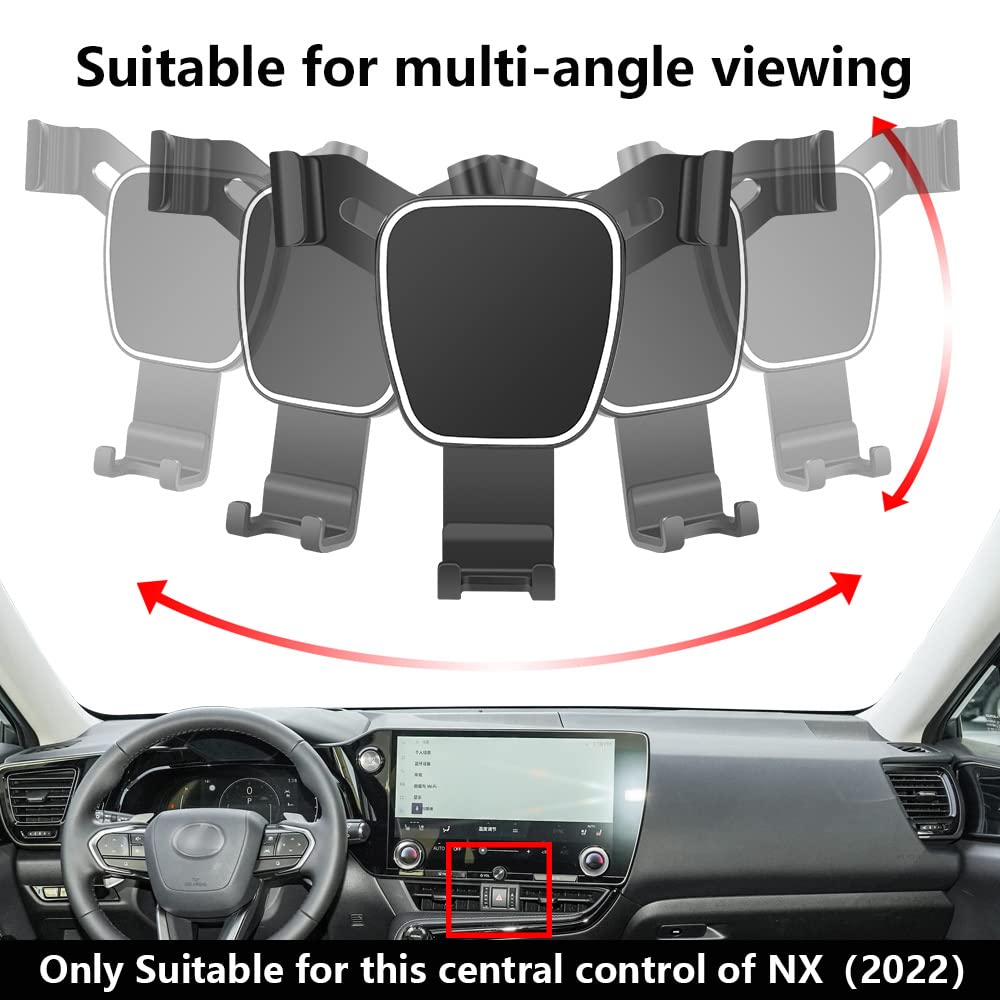2022-2025 Lexus NX 350/350h/250/450h+ Car Phone Mount Holder - Universal Dashboard & Air Vent Phone Bracket for iPhone, Samsung, Google Pixel - Perfect for GPS Navigation & Hands-Free Driving in Your Lexus SUV