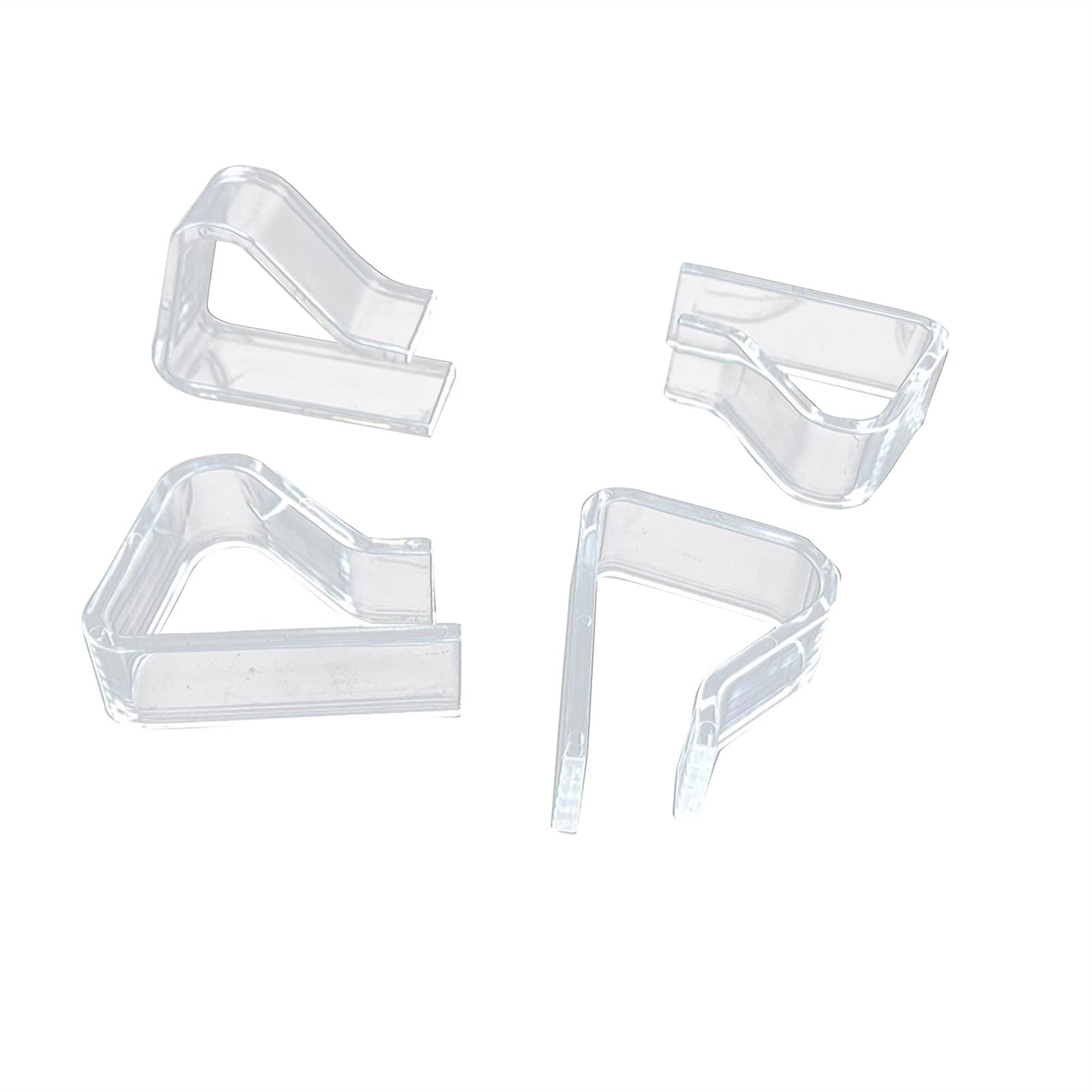 WDONGX 4Pcs Transparent Clips - Multipurpose for Clothes, Tablecloth & Picnic