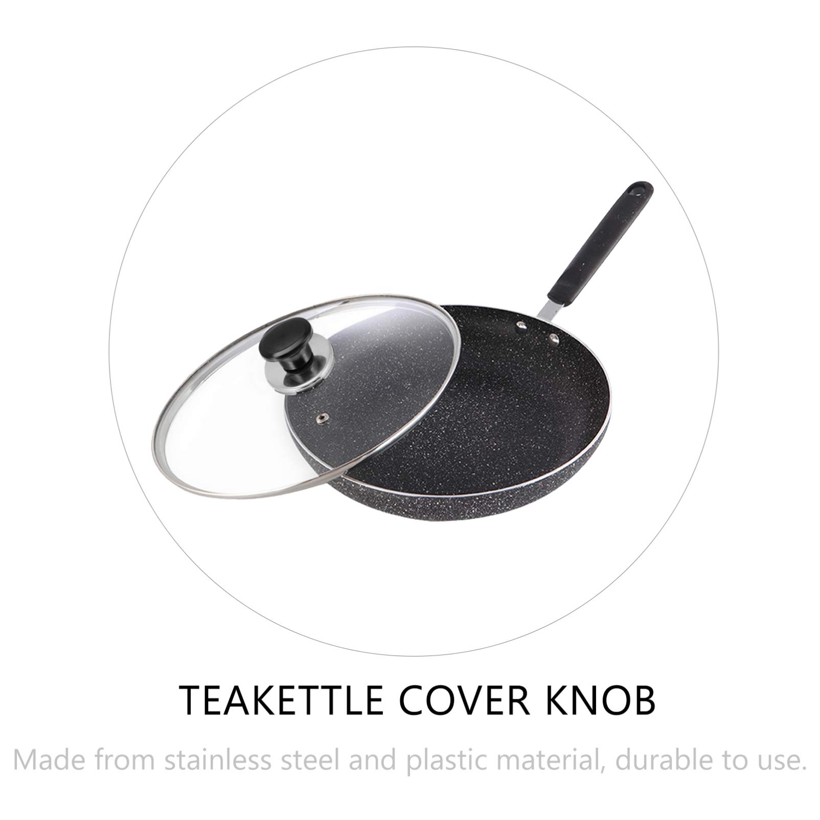 Hemoton 4-Piece Stainless Steel Tea Kettle Lid Knobs - Heat Resistant Pot Handle Replacement for Stovetop Kettles - Perfect for Tea Making, Cooking & Kitchen Safety (Vocalize Model)