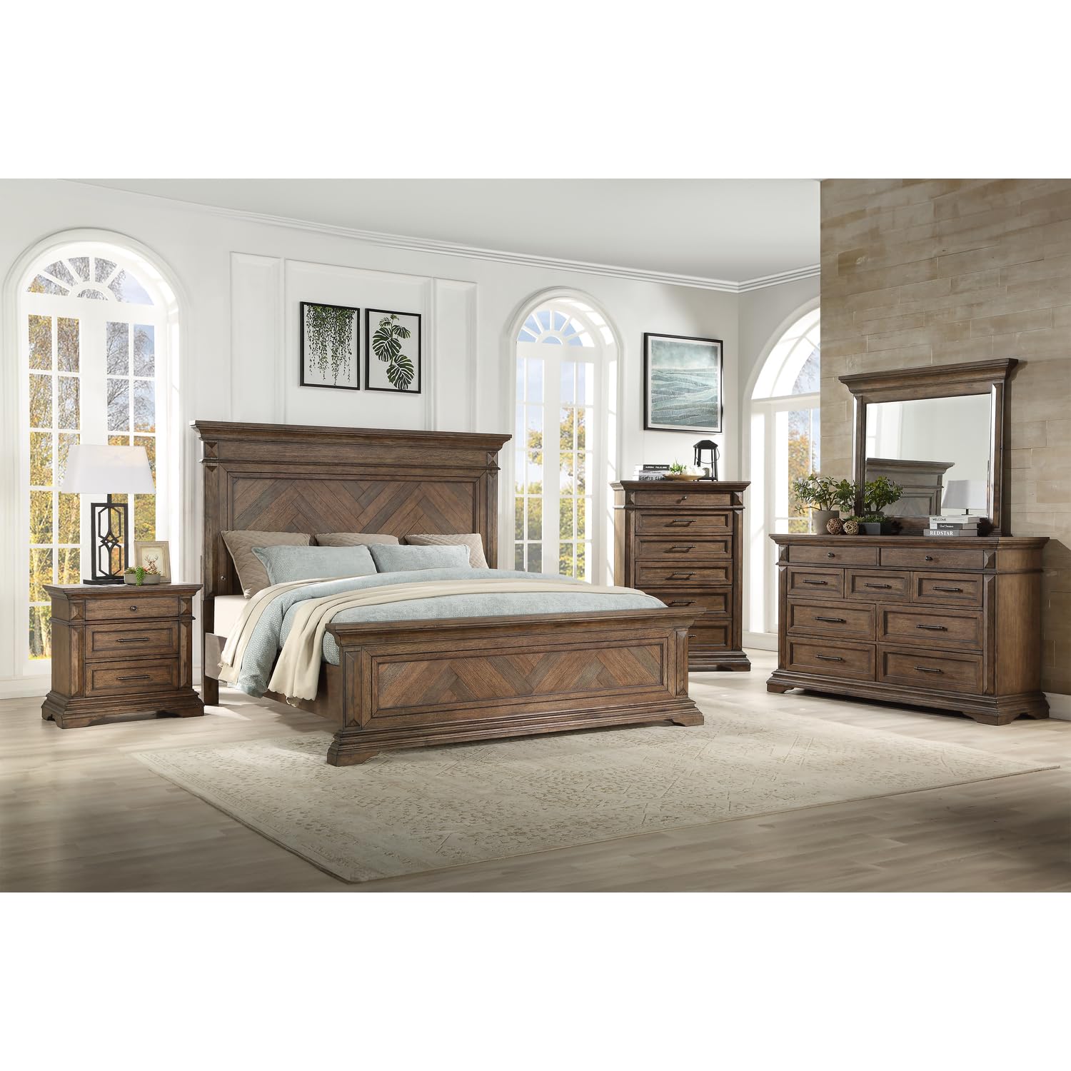 New Classic Furniture Mar Vista Nightstand - Solid Walnut Wood Bedside Table for Bedroom, Living Room & Guest Room | Stylish Storage with Drawer & Shelf