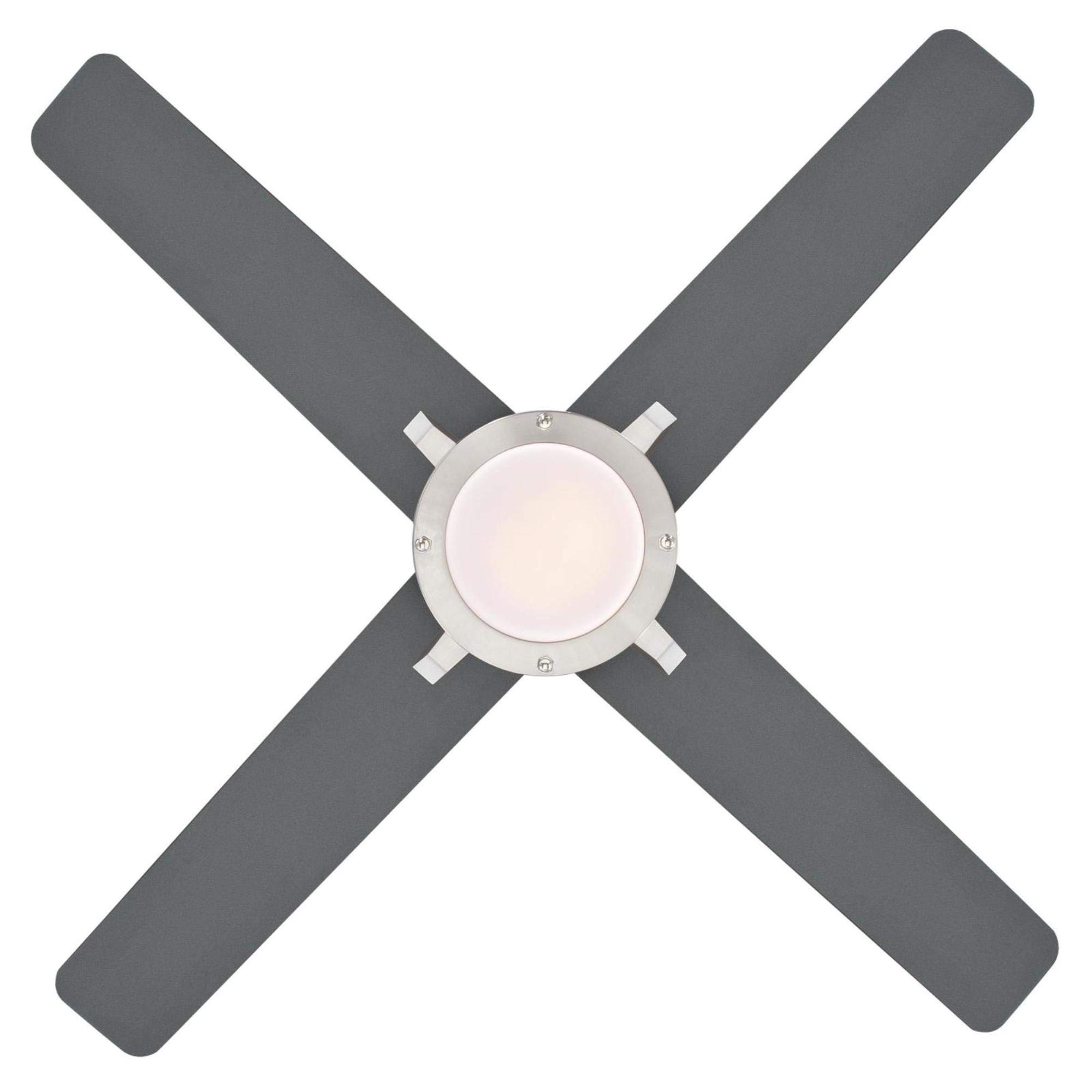 Westinghouse 7221100 48-Inch Brushed Nickel Indoor Ceiling Fan with Light Kit and Remote Control - Perfect for Living Room, Bedroom, and Office Spaces