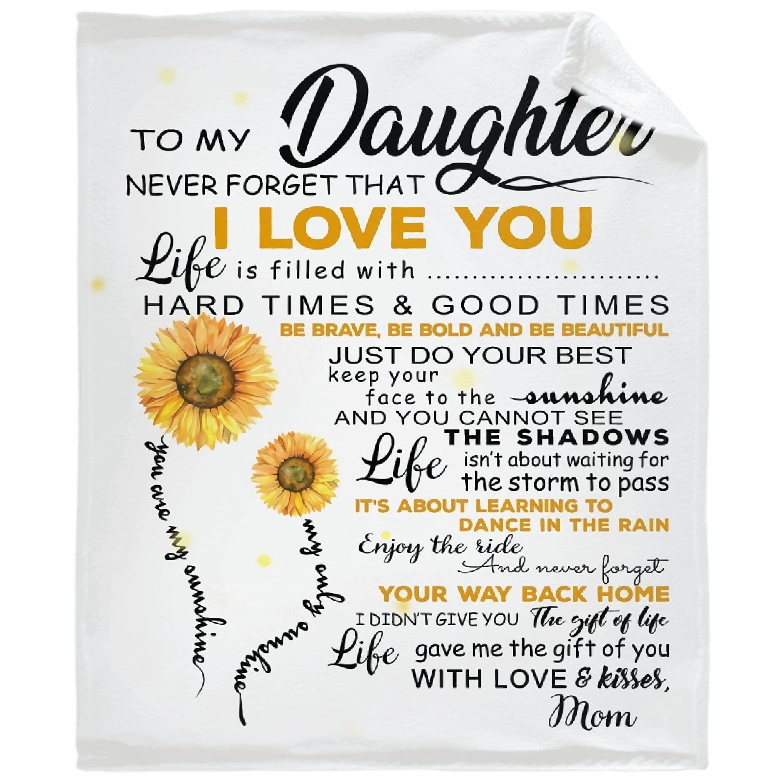 Sunflower Love Flannel Blanket - Soft & Cozy Extra Large 120x90 Inches - Perfect for Living Room, Bedroom, Gifts for Women, Men, Kids - All Season Warmth - Ideal for Family Movie Nights, Picnics & Cozy Home Decor
