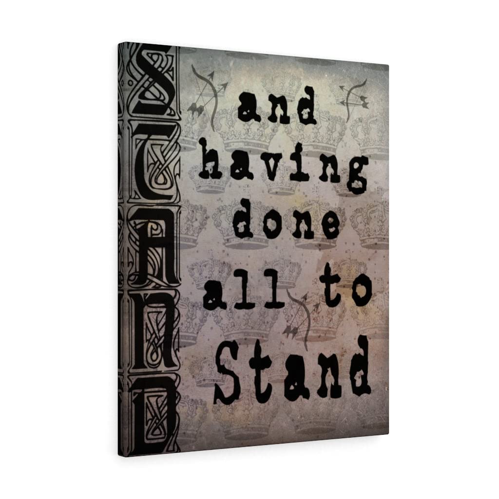 Ephesians 6:13 Christian Wall Art - Bible Verse Print Ready to Hang - Inspirational Scripture Decor for Home, Office & Church - Perfect Christian Gift for Weddings, Baptisms & Housewarmings