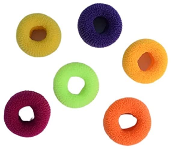 Stylish Hair Bands for Women & Girls - Soft Ponytail Holders in Black, White, Blue, Green, Pink (12-Pack) | Perfect for Workouts, Office & Everyday Use