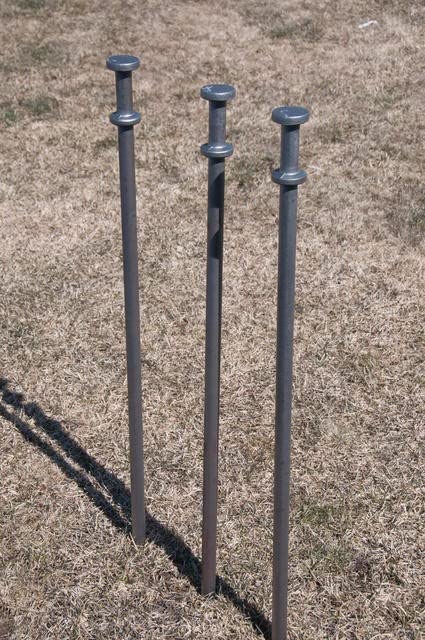 Double Head Heavy Duty Steel Tent Stakes - 3/4 x 30 Inch Ground Anchors for Commercial Inflatables, Party Tents & Camping Shelters (10-Pack) - Perfect for Outdoor Events, Beach Weddings and RV Camping