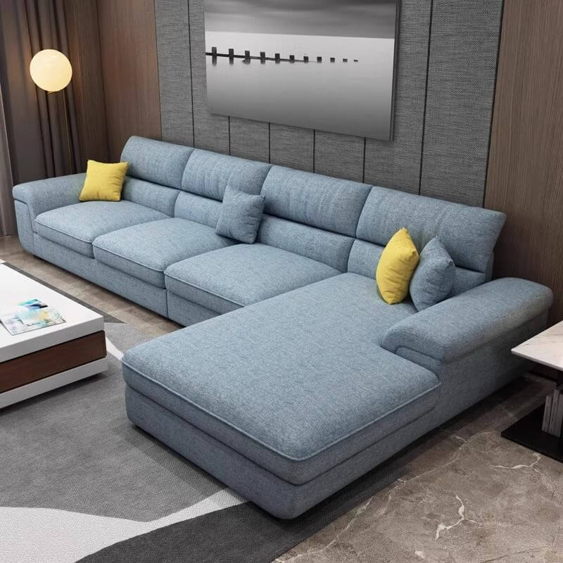 Modern L-Shaped Upholstered Recliner Sofa in Olive Green, Oatmeal & Midnight Black - Right Facing Sectional Couch for Living Room, Home Theater & Family Room Relaxation