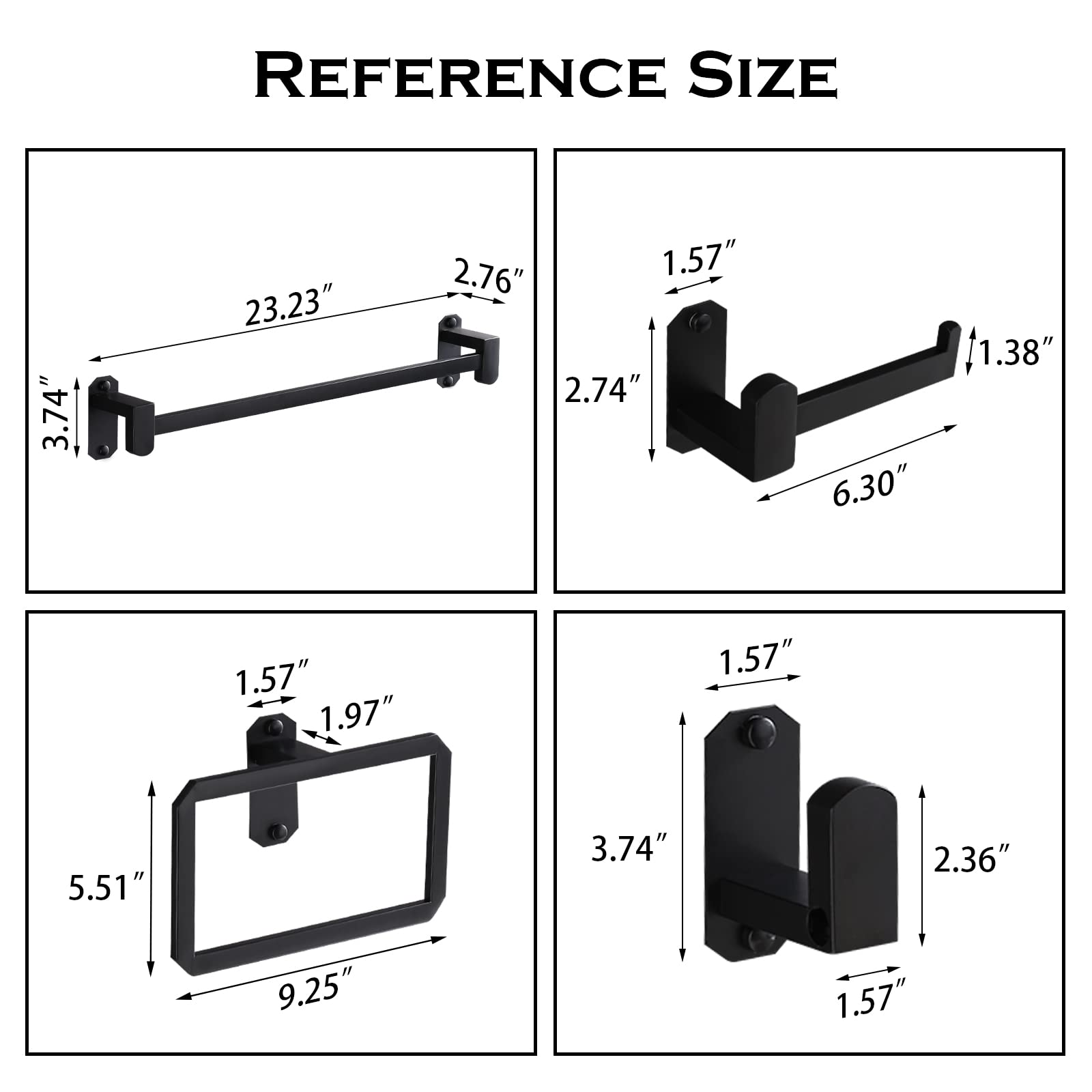 8-Piece Modern Bathroom Accessory Set - 24