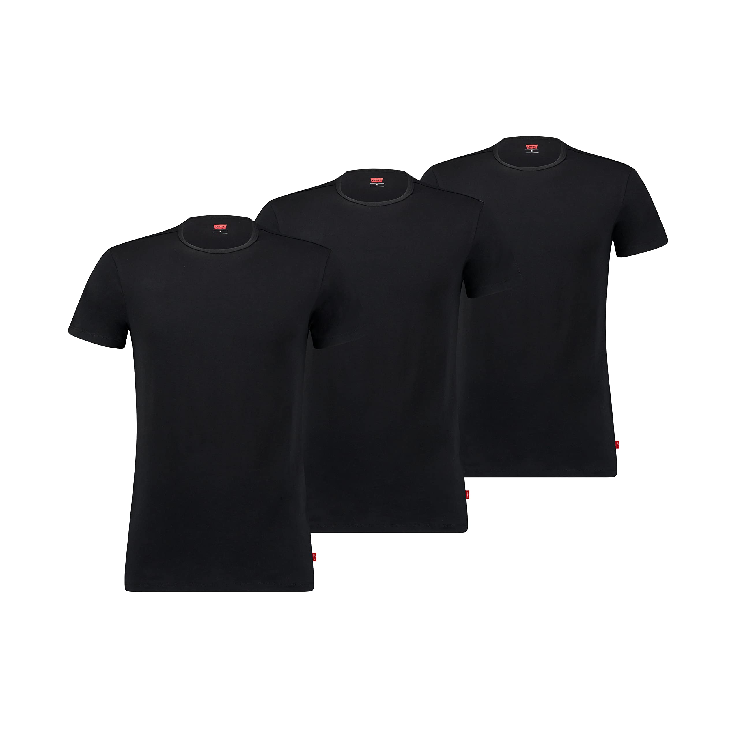 LEVI'S Men's Classic Cotton Crew Neck T-Shirts 3-Pack - Soft Comfortable Casual Tees for Everyday Wear, Gym & Layering