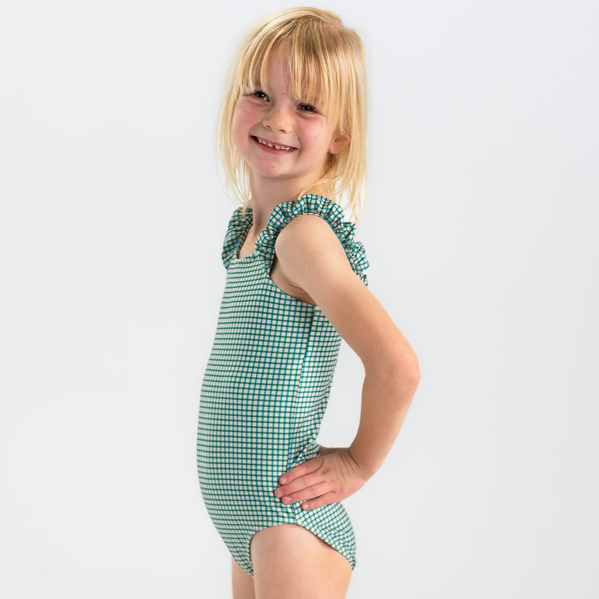 Puffy Sleeve One Piece Swimsuit for Girls - Trendy Ruffled Bathing Suit for Beach, Pool & Summer Vacations