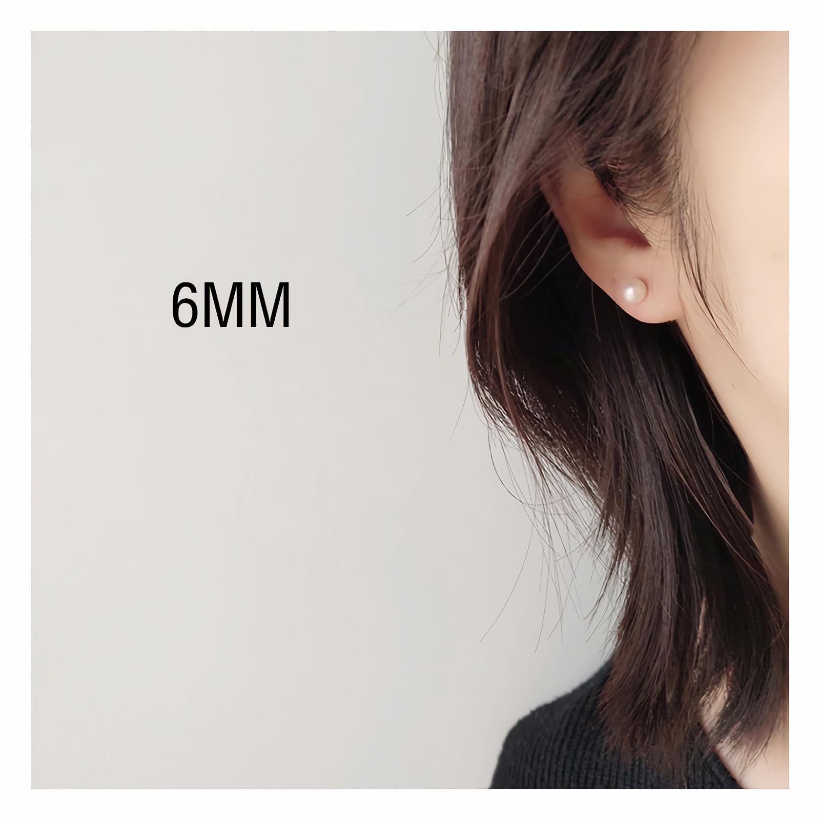 Magnetic Pearl Earrings for Women - 6mm & 8mm Freshwater Pearl Clip-On Earrings, Silver Magnetic Fake Earrings for Non-Pierced Ears | Perfect for Work, Parties & Special Occasions