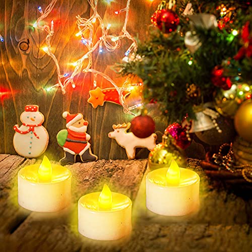 3-Pack Realistic Flameless LED Tea Light Candles - Battery Operated with Timer, Flickering Flame Effect (Batteries Included) - Perfect for Weddings, Christmas Decor, Home Parties & Romantic Ambiance