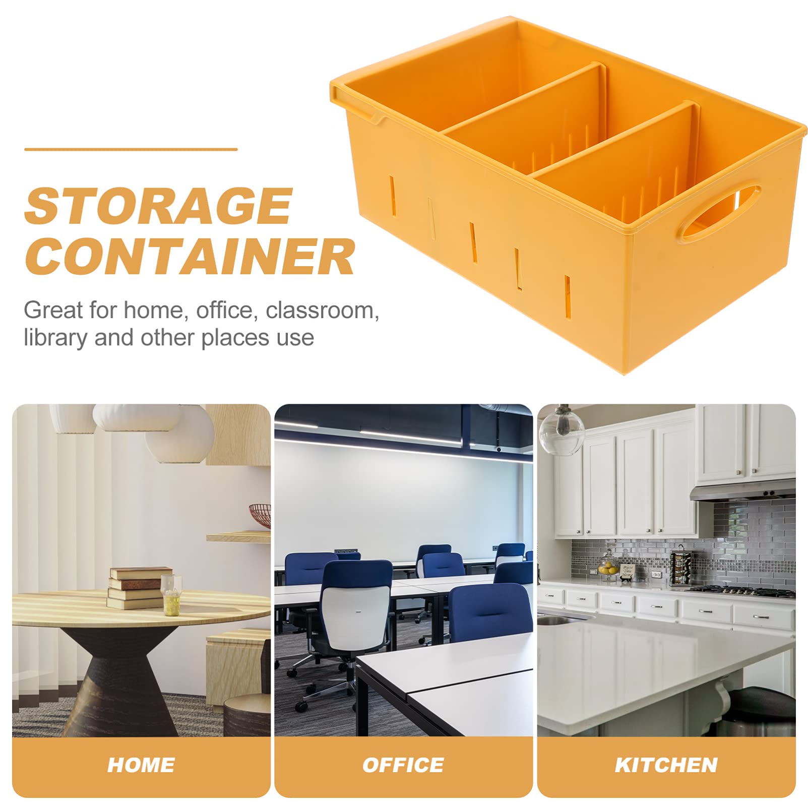Cabilock 1-Piece Plastic Kitchen Organizer Box - Fruit & Vegetable Storage Basket, Fridge Organizer, Pantry Divider, Tea Storage, Egg Tray - Durable PP Material with Flat Lip (Perfect for Kitchen, Pantry & Refrigerator Organization)