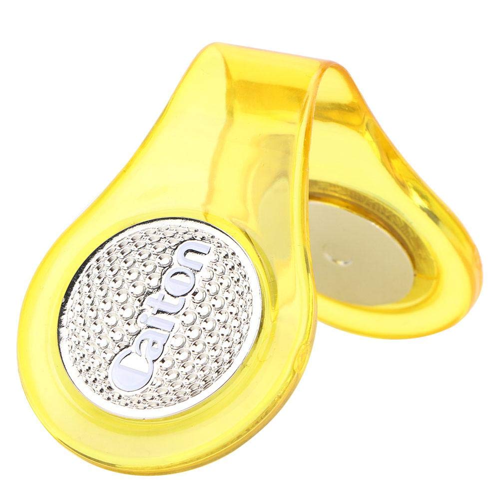 **Premium Stainless Steel Magnetic Golf Ball Marker with Hat Clip - Durable & Stylish Yellow Golf Accessory for Golfers - Perfect for Golf Courses, Tournaments & Casual Play**