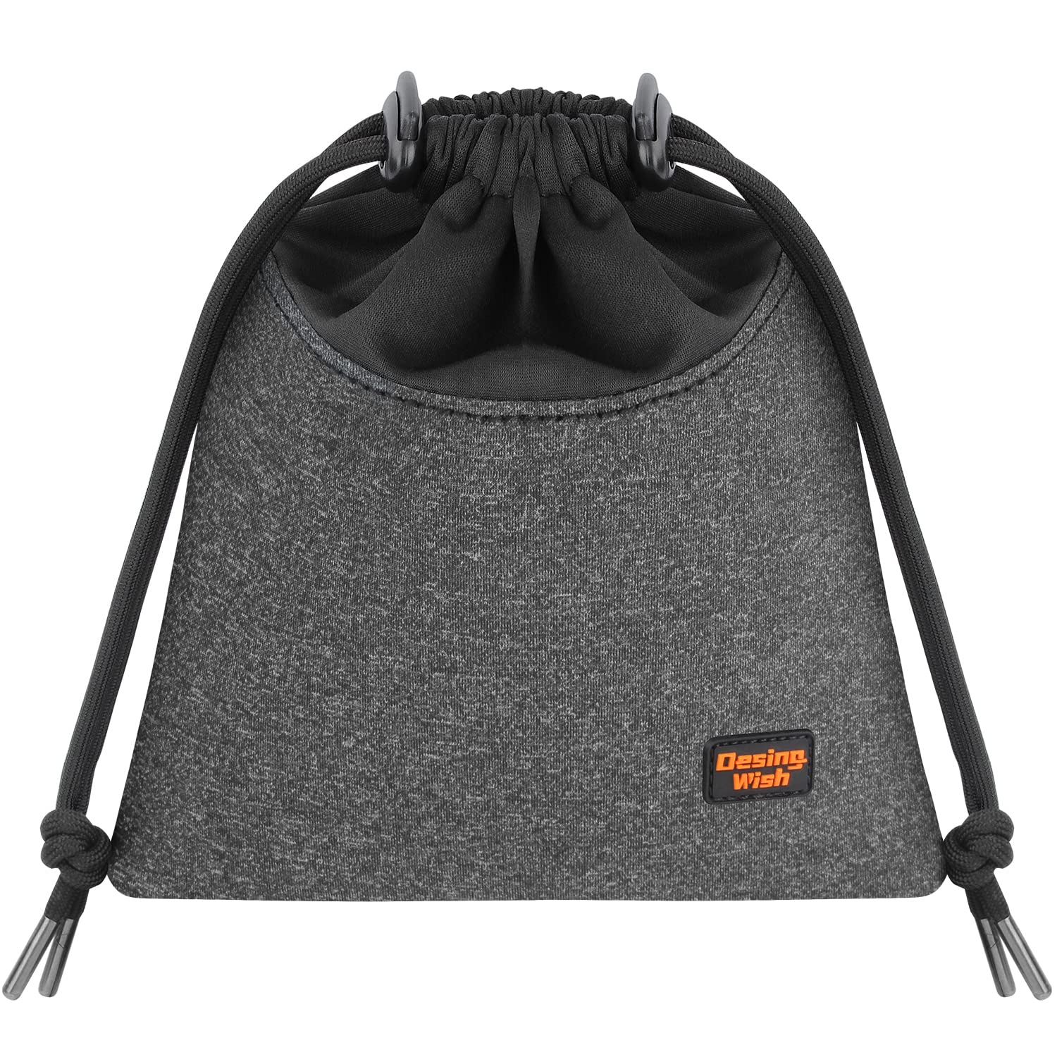 Lightweight Headphone Storage Bag - Portable Soft Travel Pouch for Over-Ear Headphones, Gaming Headsets & Neckband Earbuds - Small Grey Case for Home, Office & Travel Use