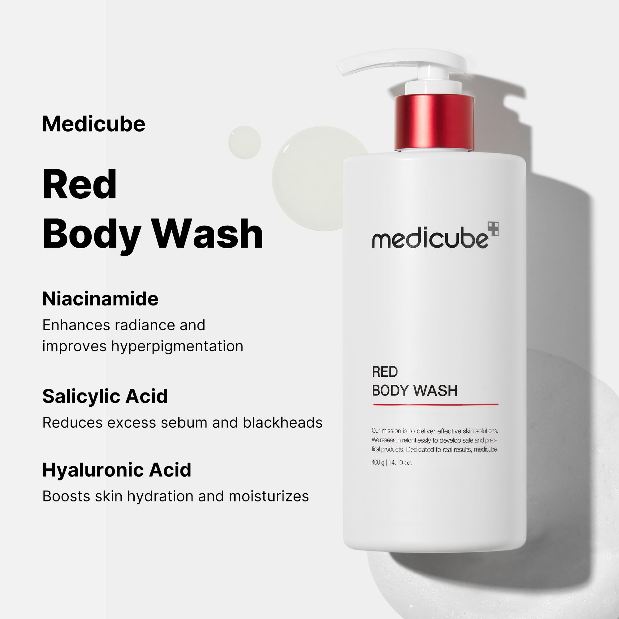 Medicube Red Glow Body Essentials Set - Exfoliating Body Spray Cleanser & Hydrating Body Wash for Smooth, Glowing Skin | At-Home Spa & Post-Workout Skincare Routine