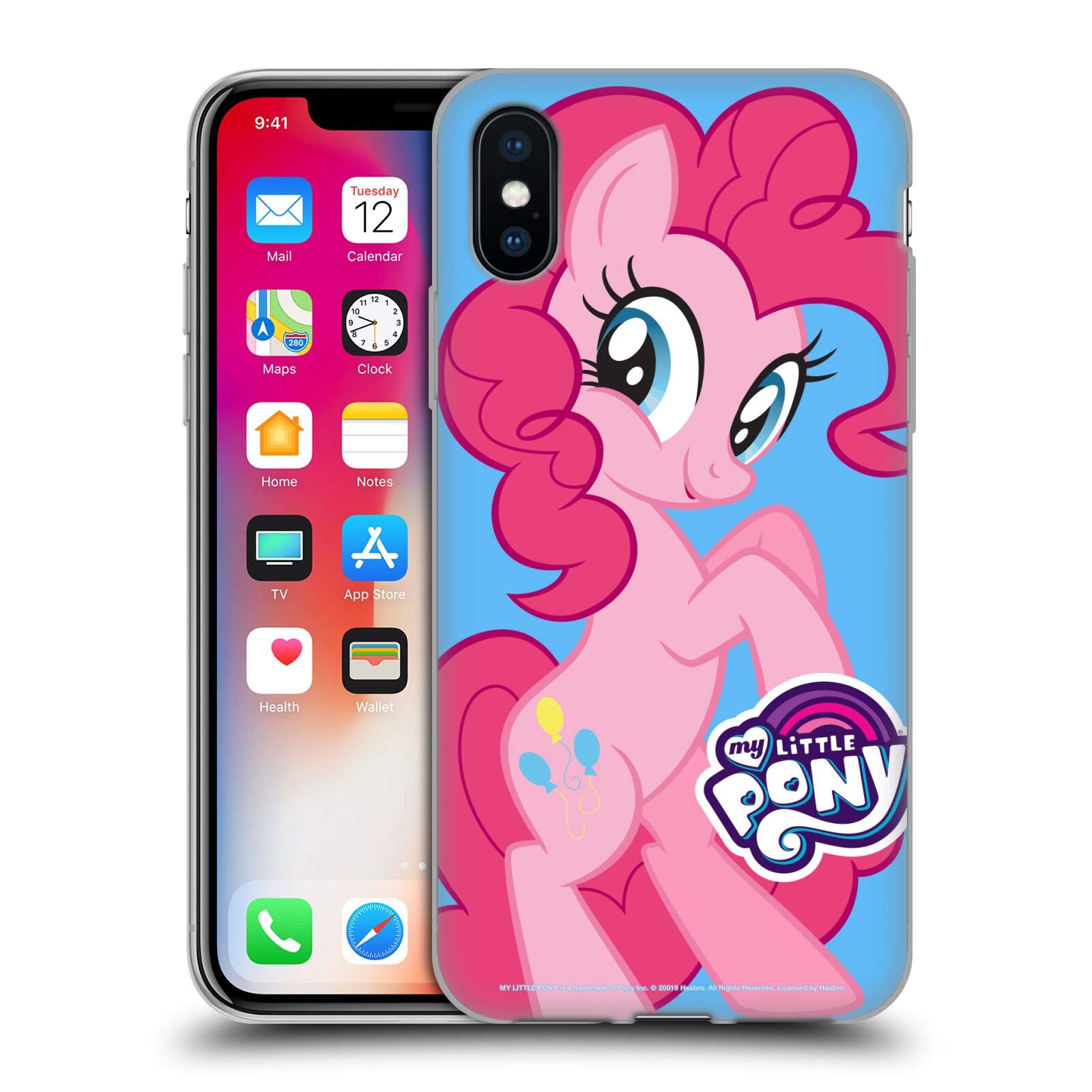Official My Little Pony Pinkie Pie Soft Gel Phone Case for Apple iPhone X/Xs - Cute Cartoon Character Design, Durable Protection - Perfect for Kids, Teens & MLP Fans (School, Work, Play)