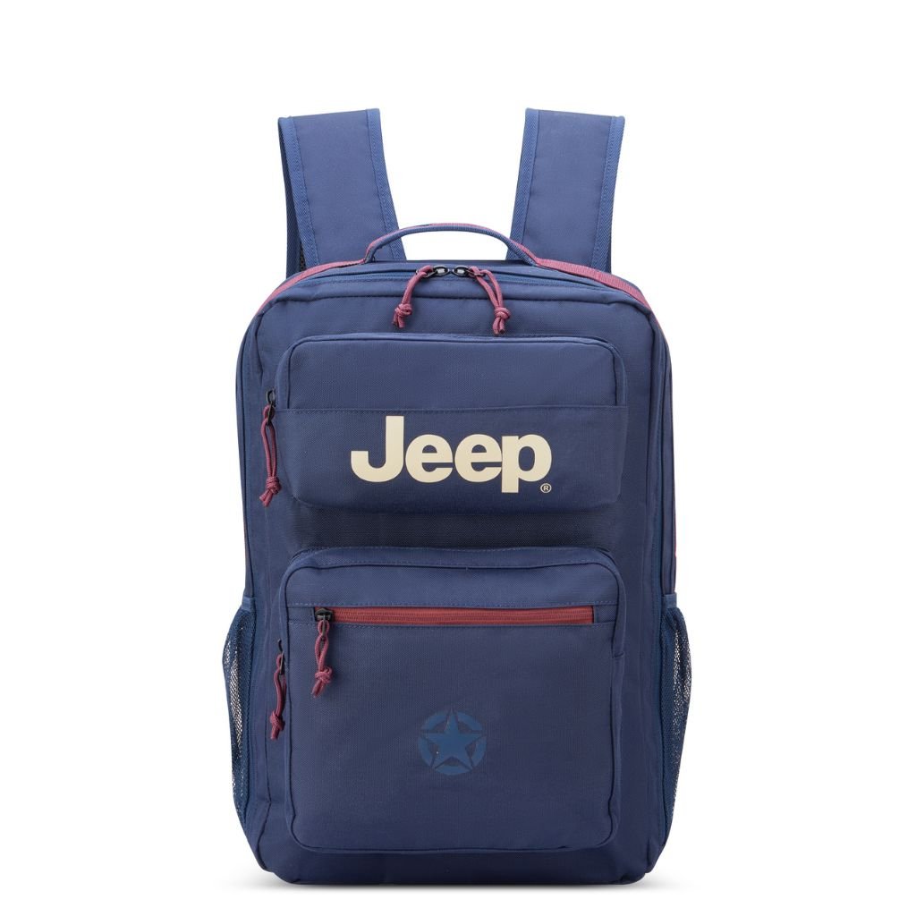 Jeep Multipurpose 15 Inch Laptop Backpack for Men & Women - Water Resistant Travel Backpack with USB Charging Port - Perfect for Work, School, College & Outdoor Adventures (Blue)