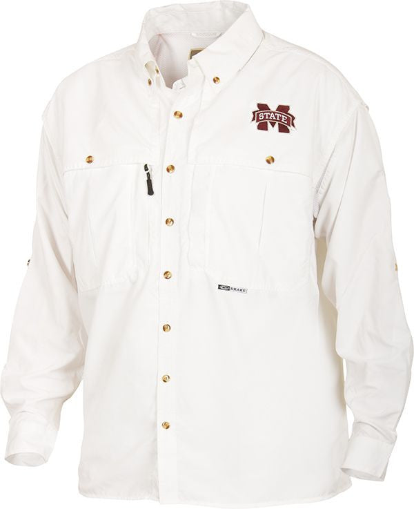 Mississippi State Wingshooter's Long Sleeve Shirt - Comfortable Hunting & Outdoor Apparel for Men - Perfect for Hunting, Shooting Sports & Casual Wear