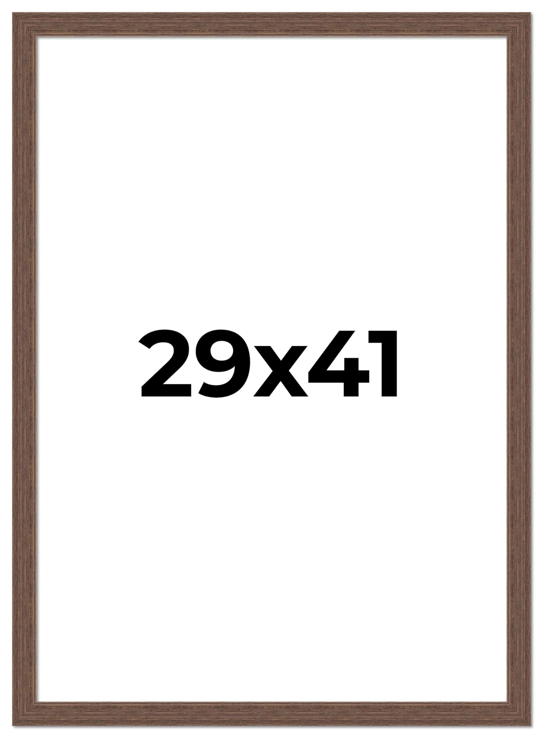 29x41 Inch Distressed Brown Barnwood Picture Frame - Rustic Farmhouse Photo Frame with UV Acrylic Shatter Guard & Acid-Free Backing | Perfect for Wall Decor, Living Room, Bedroom, and Office Display