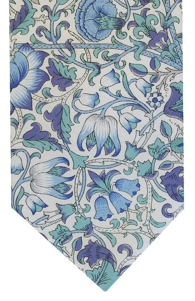 LA Smith Loddon Necktie - Premium Liberty Fabric Silk Tie for Men | Perfect for Weddings, Business Meetings & Formal Occasions